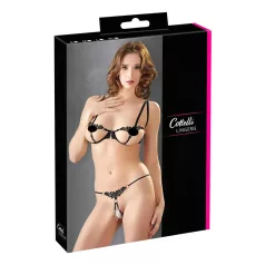   Cottelli - ensemble soutien-gorge brodé scintillant - noir - M