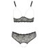 Cottelli Grande Taille - ensemble soutien-gorge perlé (noir)