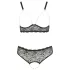 Cottelli Plus Size - ensemble soutien-gorge perlé - noir - XL