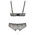 Cottelli Grande Taille - ensemble soutien-gorge perlé (noir) - 3XL