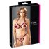 Cottelli - Ensemble soutien-gorge ouvert à anneaux (rouge) - M/L