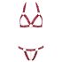 Cottelli - Ensemble soutien-gorge ouvert à anneaux (rouge) - M/L