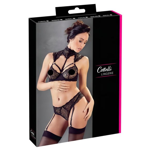 Cottelli - ensemble soutien-gorge dentelle col (noir) - 85B/L