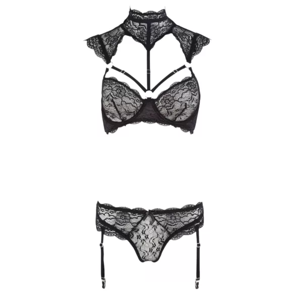 Cottelli - ensemble soutien-gorge dentelle col (noir) - 85B/L