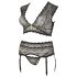 Cottelli Grande Taille - ensemble lingerie strass & dentelle (noir)