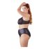 Cottelli Grande Taille - soutien-gorge croisé et culotte (noir) - 85E/L
