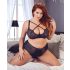 / Cottelli Grande Taille - soutien-gorge croisé et culotte (noir) - 85E/L