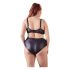 / Cottelli Grande Taille - soutien-gorge croisé et culotte (noir) - 85E/L