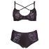 / Cottelli Grande Taille - soutien-gorge croisé et culotte (noir) - 85E/L