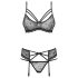 Obsessive 818-SEG-1 - Ensemble de lingerie à strass (noir) - L/XL