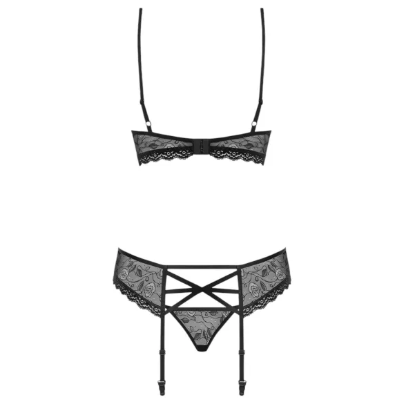 Obsessive - ensemble lingerie avec strass - noir - L/XL