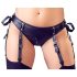 Cottelli Bondage - Ensemble noir brillant avec soutien-gorge et menottes