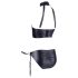 Cottelli Bondage - Ensemble noir brillant avec soutien-gorge et menottes