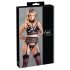 Cottelli Bondage - ensemble de lingerie dentelle avec menottes (noir) - M