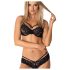 Ensemble soutien-gorge dentelle rosée (noir)