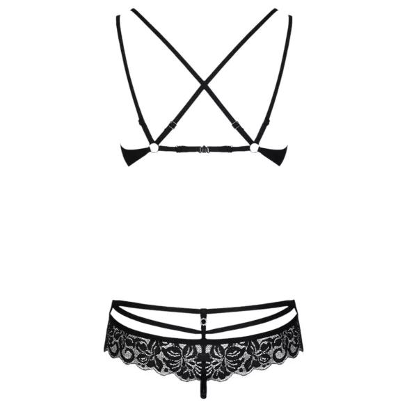 Obsessive - ensemble soutien-gorge dentelle rose - noir