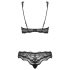 Obsessive Luvae - ensemble soutien-gorge floral strass (noir)