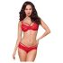 Ensemble dentelle rouge rose Obsessive 860-SET-3 - L/XL