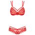 Ensemble dentelle rouge rose Obsessive 860-SET-3 - L/XL