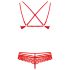 Ensemble dentelle rouge rose Obsessive 860-SET-3 - L/XL