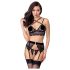 Trio de Lingerie en Dentelle "Abierta Fina" (Noir)