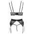 Abierta Fina - ensemble lingerie dentelle - noir - lot de 3 pièces