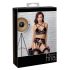 Trio de Lingerie en Dentelle "Abierta Fina" (Noir) - L