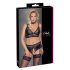 Cottelli Curves - Ensemble lingerie effet brillant (noir)