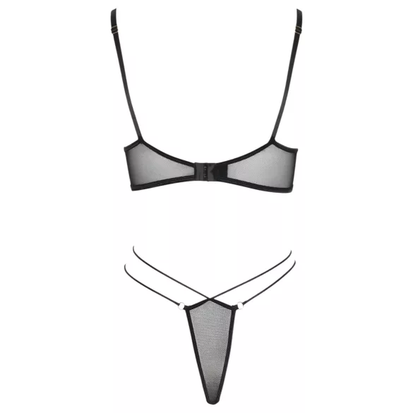 Cottelli - ensemble soutien-gorge dentelle transparent (noir)