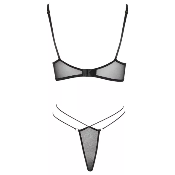 Cottelli - ensemble soutien-gorge dentelle transparent (noir)