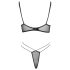 Cottelli - Ensemble soutien-gorge transparent en dentelle (noir) - M