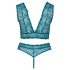 Cottelli Courbes - ensemble de lingerie en dentelle à lacets (bleu) - 2XL