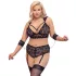 Cottelli Bondage Plus Size - Ensemble soutien-gorge dentelle (noir) - 3XL