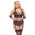 Cottelli Bondage Grand Taille - Ensemble Soutien-gorge Dentelle (noir) - 3XL