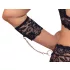 Cottelli Bondage Plus Size - Ensemble soutien-gorge dentelle (noir) - 3XL