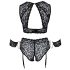Cottelli Bondage Grand Taille - Ensemble Soutien-gorge Dentelle (noir) - 3XL