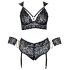 Cottelli Bondage Grand Taille - Ensemble Soutien-gorge Dentelle (noir) - 4XL