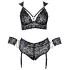 Cottelli Bondage Plus Size - Ensemble soutien-gorge dentelle (noir) - 4XL