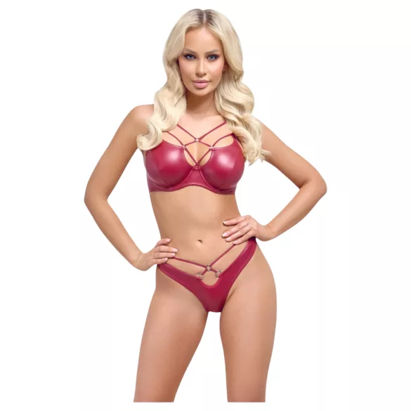 Cottelli Party - ensemble soutien-gorge effet brillant - rouge - 85B/L