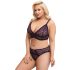Cottelli Plus - Ensemble soutien-gorge transparent motifs (violet)