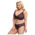 Cottelli Plus - Ensemble soutien-gorge transparent motifs (violet)