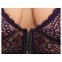 Cottelli Plus - Ensemble soutien-gorge transparent motifs (violet)