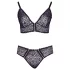 Cottelli Plus - Ensemble soutien-gorge transparent motifs (violet)