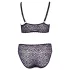 Cottelli Plus - Ensemble soutien-gorge transparent motifs (violet)