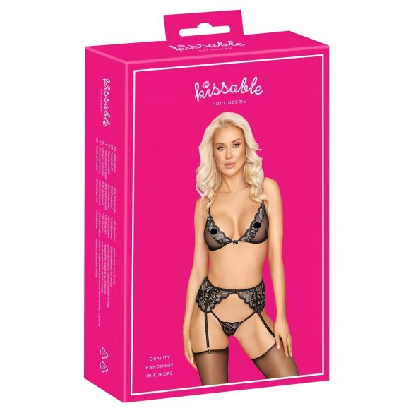 Ensemble blanc embrassable - noir