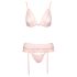 Baiser - ensemble lingerie dentelle (rose) - L/XL