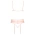 Baiser - ensemble lingerie dentelle (rose) - L/XL