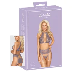 Kissable - ensemble de lingerie en dentelle (violet) - L/XL