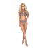 Ensemble baisable - lingerie en dentelle (violet) - L/XL