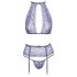 Ensemble baisable - lingerie en dentelle (violet) - L/XL